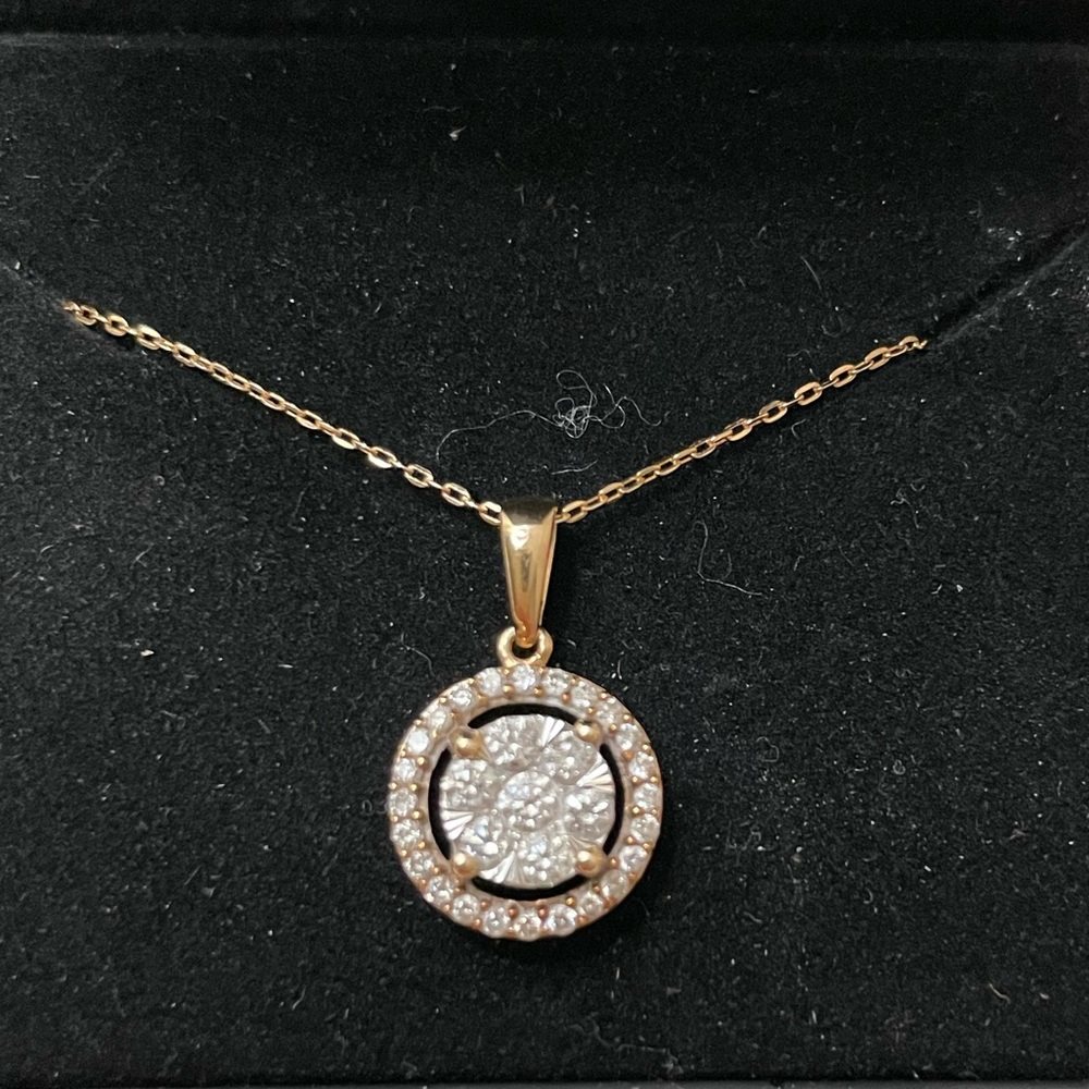 10K Two-Tone Gold Diamond Necklace